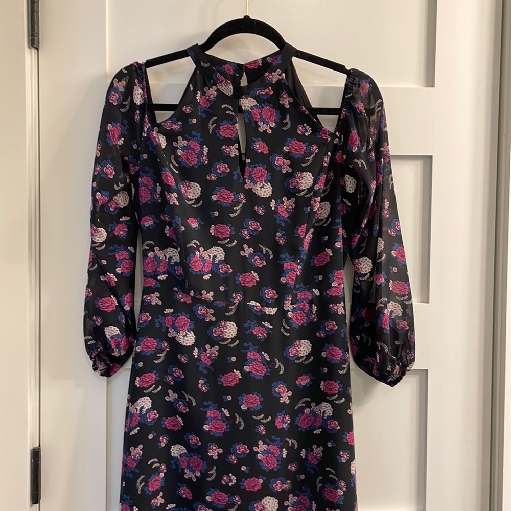 Floral Maxi Dress with Cutouts